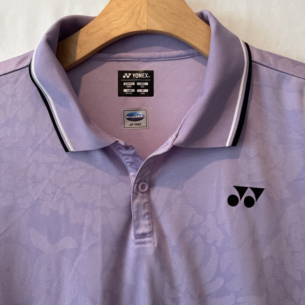 Yonex Very Cool Dry Polo Shirt Mens XXL LAVENDER  Performance Tennis Golf
